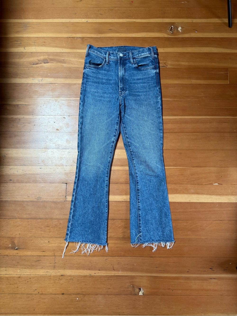 Mother The Hustler Ankle Fray Jeans Size 27